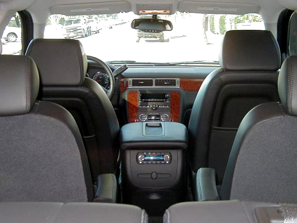 6 passenger executive suv interior view