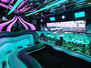 Image of interior of Branford limousine