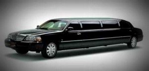 Image of Greenwich 8-10 passenger black Lincoln Town Car stretch limousine
