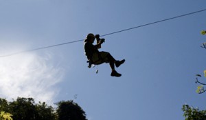 Image of zip lining at Brownstone Exploration & Discovery Park