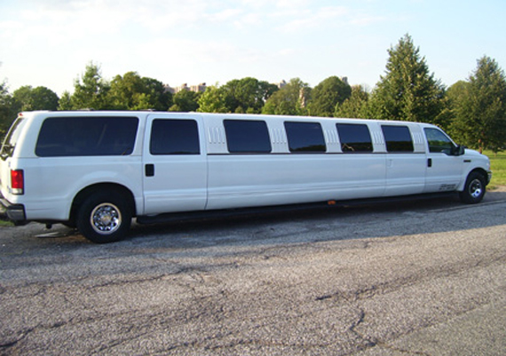 Image of white 16 Passenger Excursion Stretch Limousine in CT